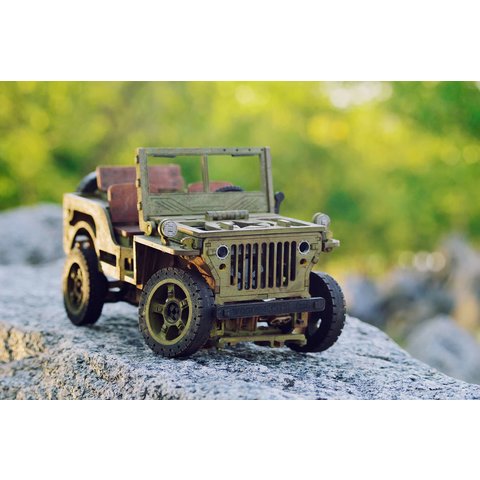 Дерев'яний механічний 3D-пазл Wooden.City Автомобіль 4х4 Прев'ю 6