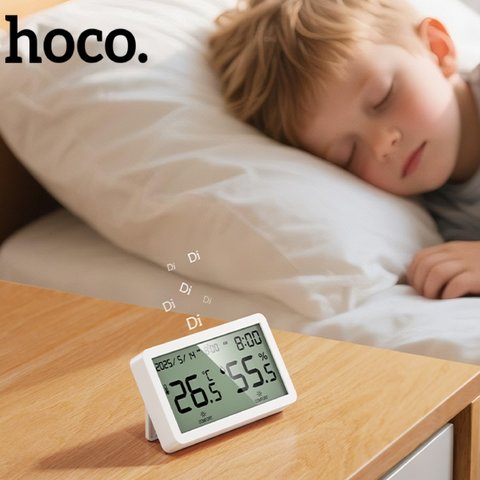 Датчик температуры и влажности Hoco HX42, белый, комнатный, #6942007661270 Превью 2