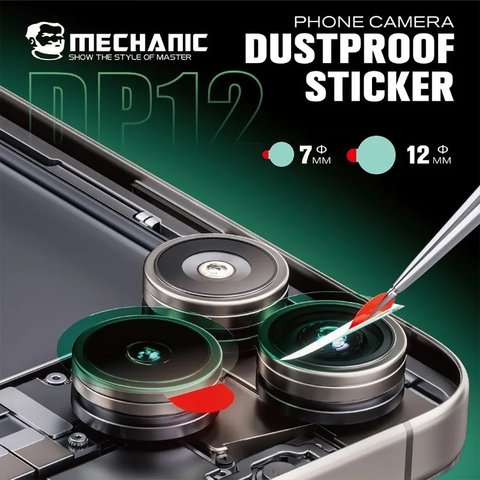 Защитный стикер Mechanic DP12, для камеры, 500 шт - 7 мм / 500 шт - 12 мм Превью 1
