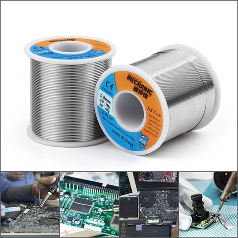 Припій Mechanic HX-T100, Sn 63% , Pb 37%, флюс 1-3%, 1,0 мм, 500 г Прев'ю 3