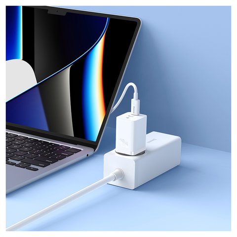 Mains Charger Baseus GaN5 Pro, (40 W, Quick Charge, white, 2 outputs) #CCGP180102 Preview 2