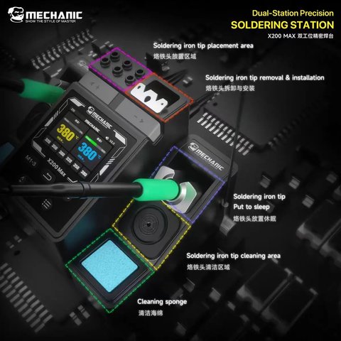 Estación de soldadura Mechanic X200 MAX, digital, 200 W Vista previa  4