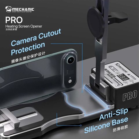 Soporte Mechanic PRO, para desensamblar dispositivos móviles, con control de temperatura hasta 150 °C, con calefacción, 150W Vista previa  5