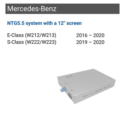 CarPlay for Mercedes-Benz E-Class S-Class 12.3" 2016 2017 2018 2019 2020 with NTG5.5 (with a large screen) Preview 1