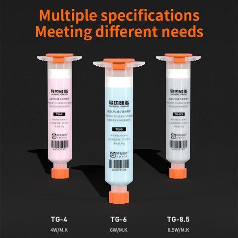 Thermal Compound Amaoe TG-4, (silicone, in a syringe, 30 g, 4 Вт/м*К) Preview 5