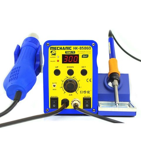 Estación de soldadura de aire caliente Mechanic HK-8586D, turbina Vista previa  3