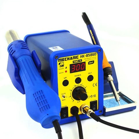 Estación de soldadura de aire caliente Mechanic HK-8586D, turbina Vista previa  1