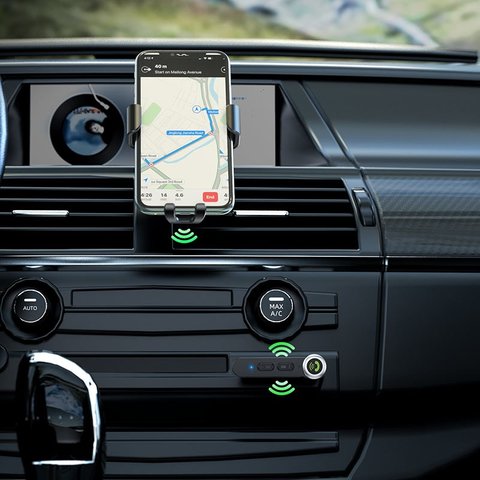 Transmisor FM Hoco E58, negro, con el botón, USB tipo C, TRS 3.5 mm, #6931474748768 Vista previa  2