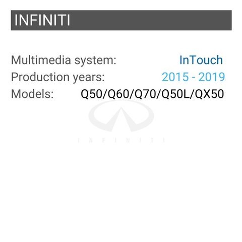 Безпровідний CarPlay та Android Auto адаптер для INFINITI з InTouch Прев'ю 1