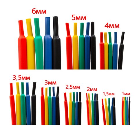 Термозбіжна трубка, 1 м, 2,5 мм, чорна Прев'ю 1