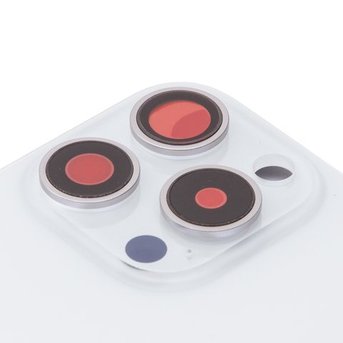Задня панель корпуса для iPhone 15 Pro, біла, із склом камери, Original (PRC) Прев'ю 1