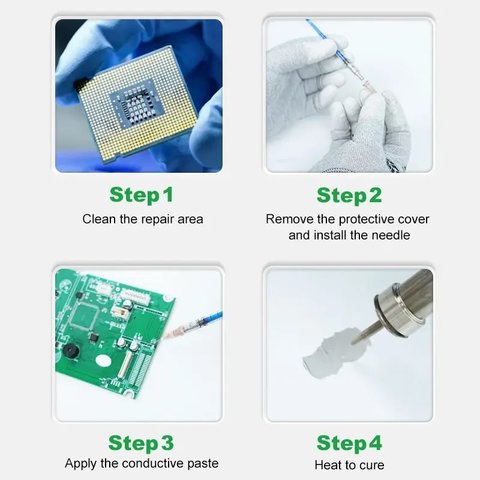 Струмопровідний лак RELIFE HW31, 0,2 мл, silver conductive paint Прев'ю 6