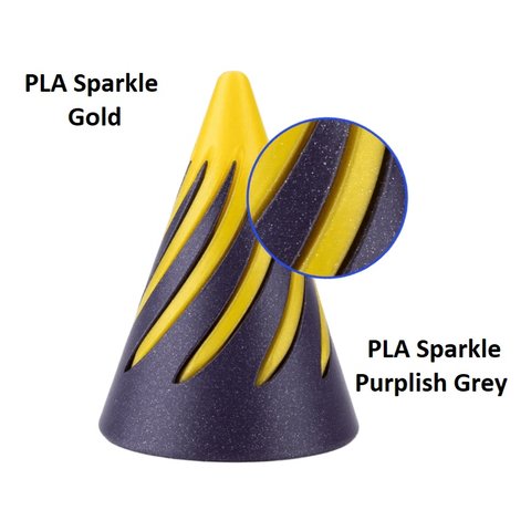 Филамент для 3D-принтера ELEGOO PLA Sparkle Purplish Grey, 1 кг Превью 1