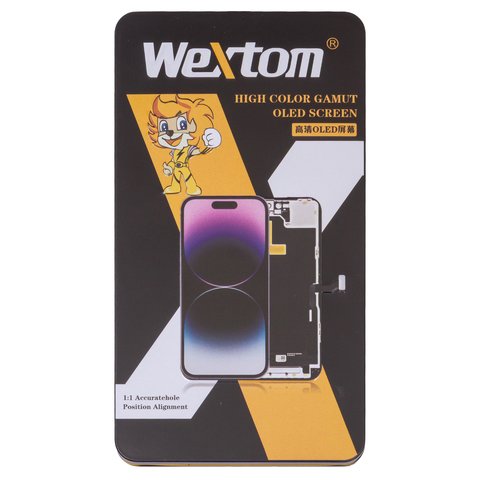Дисплей Wextom для iPhone 16 Pro, черный, с рамкой, HC, без ошибки, (OLED) soft, Diagnosable, 120Hz Превью 2