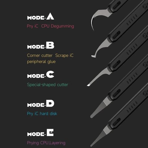 Набор скальпелей Mechanic Quick Eage 7, для удаления клея,  для микросхем, 5 in 1 Превью 2