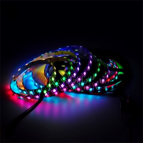 Світлодіодна стрічка RGB SMD5050, WS2812B (з управлінням, IP65, 5 В, 60 діодів/м, 5 м) Прев'ю 2