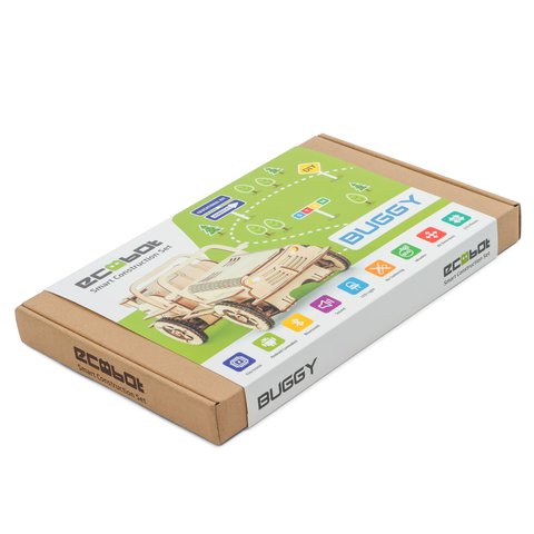 Дерев'яний конструктор EcoBot автомобіль Баггі з Bluetooth-керуванням Прев'ю 9